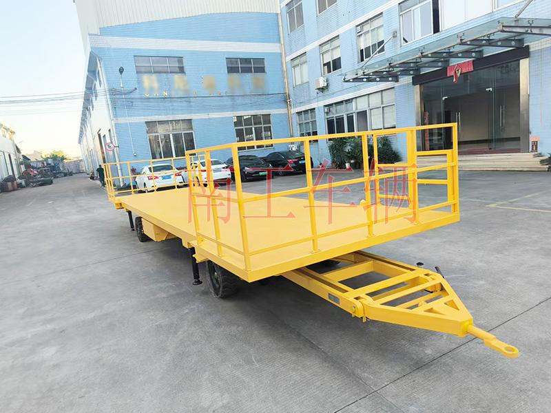 10吨移动拖车底盘 全挂式开云·（kaiyun）官方网站 带护栏